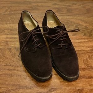 joan & david suede oxfords